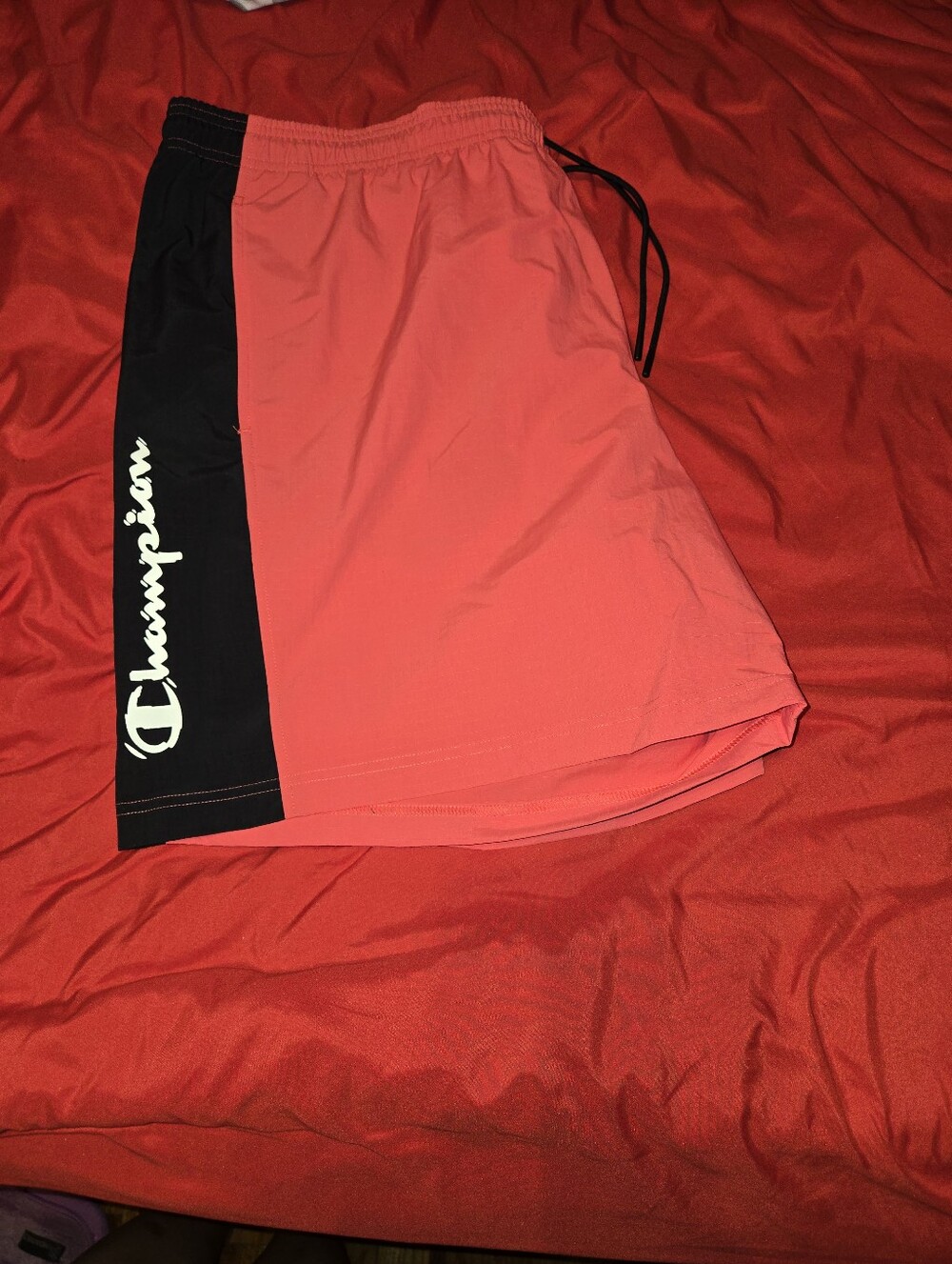 Champion Men's Orange Athletic Swim Trunks